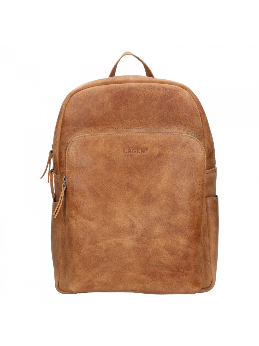 Pánský kožený business batoh Lagen Albert – koňak